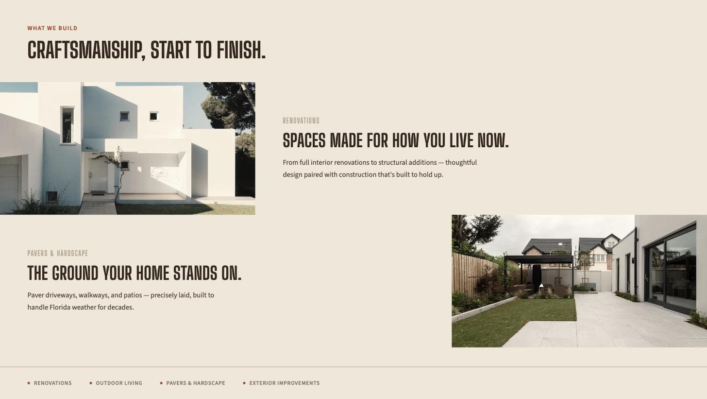 Ashgrove Home Co. — craftsmanship section