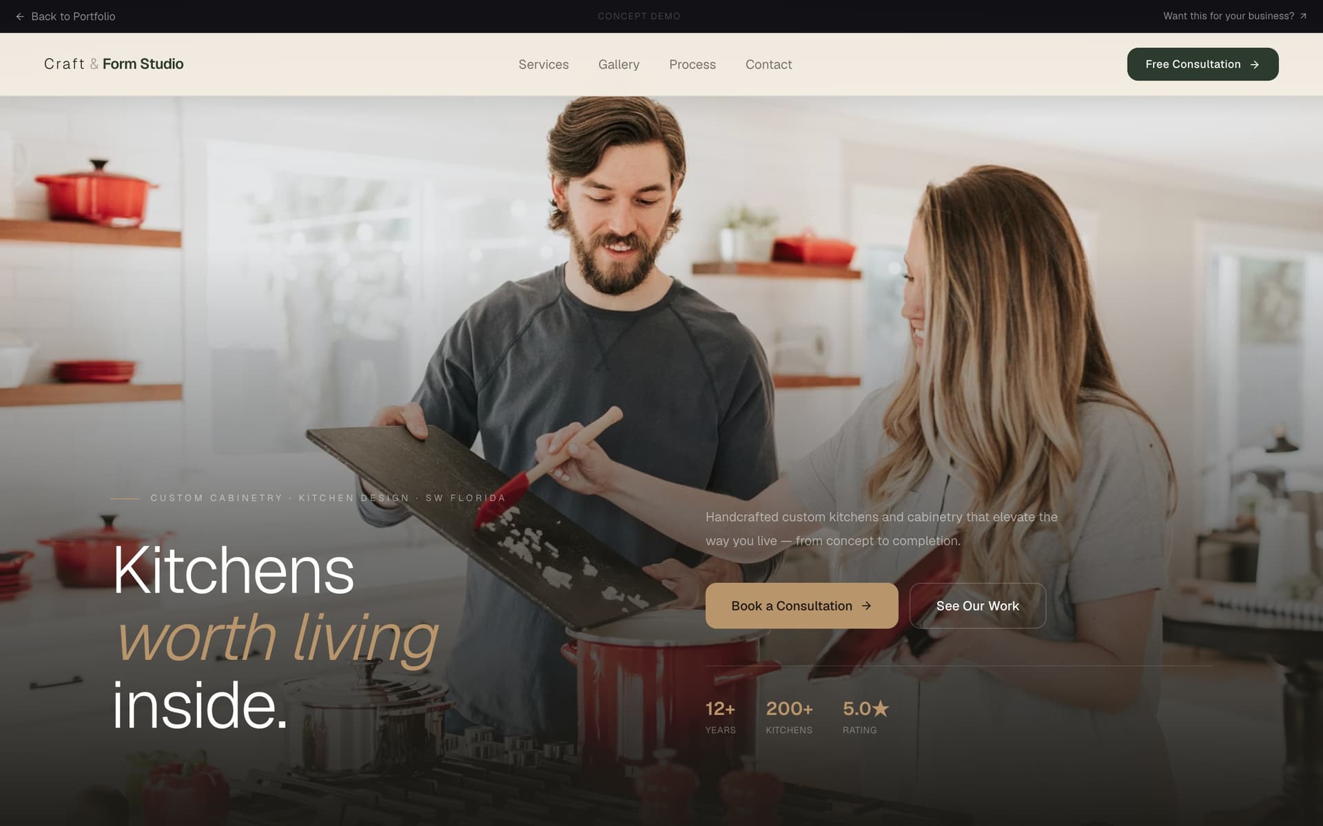 Craft & Form Studio — homepage