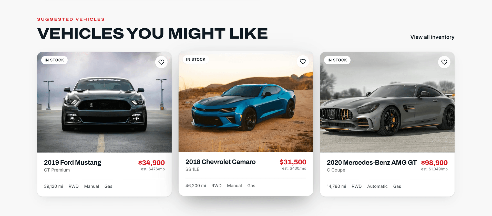 Danykh Auto Group — suggested vehicles on a vehicle detail page