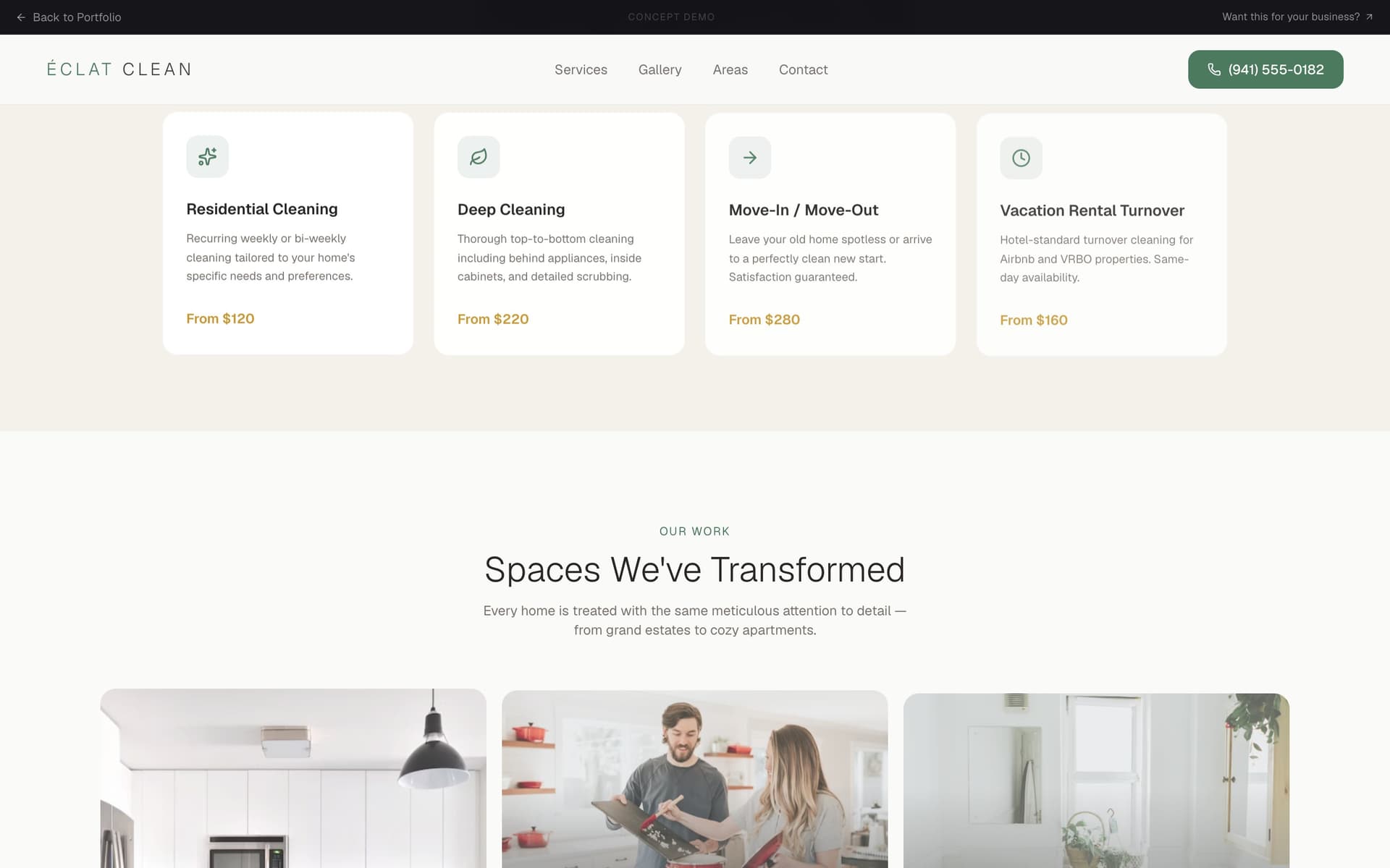 Éclat Clean — site preview