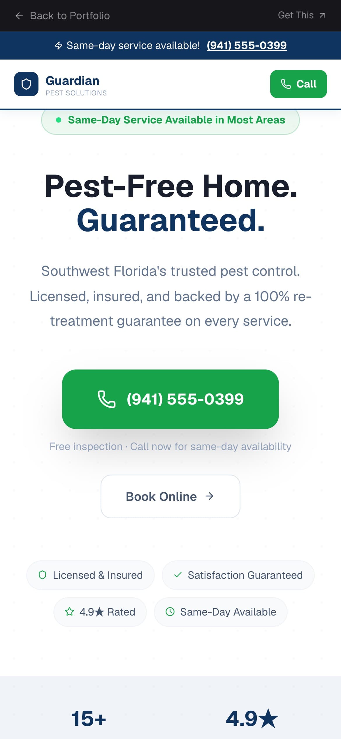 Guardian Pest Solutions — site preview