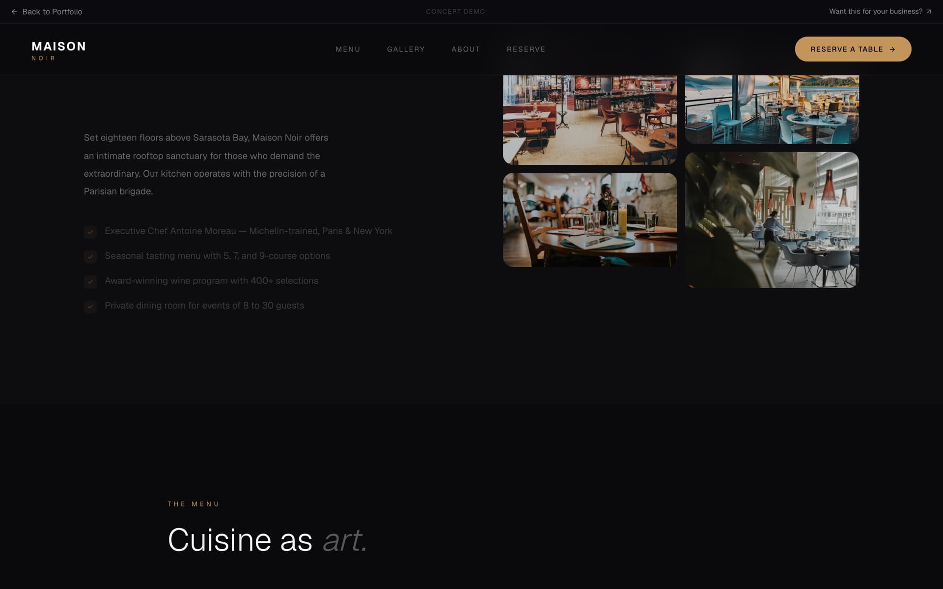 Maison Noir — site preview