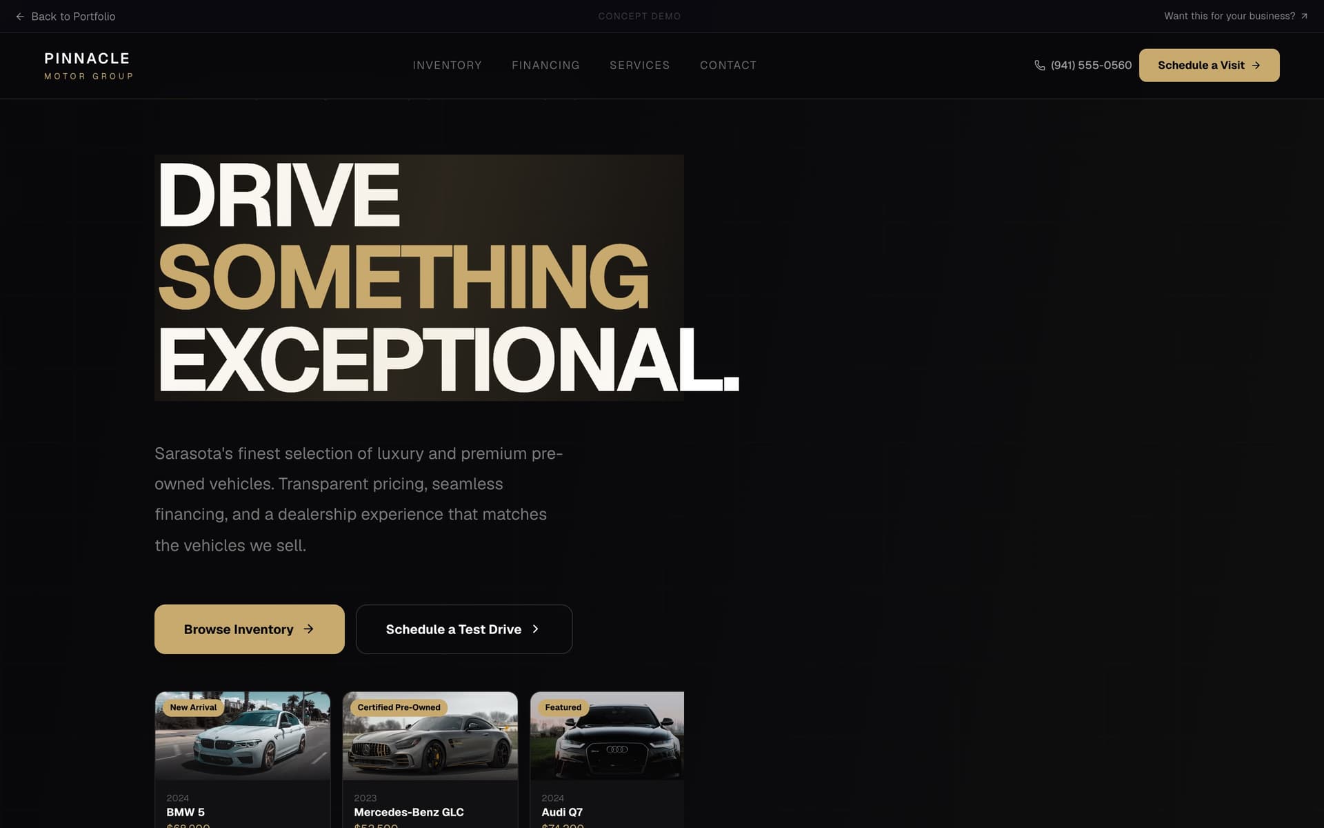 Pinnacle Motor Group — homepage